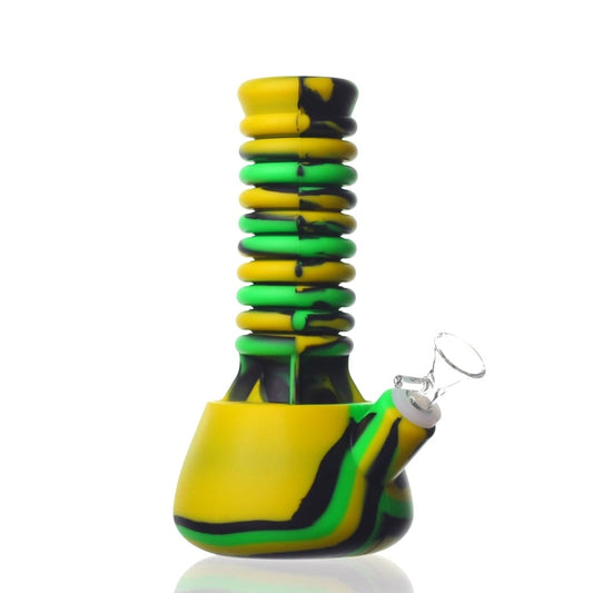 Benext Generation Silicone Yellow Green Mini Slinky Silicone Bong 009-SILICONE-SLINKY-BONG-YELLOW-GREEN