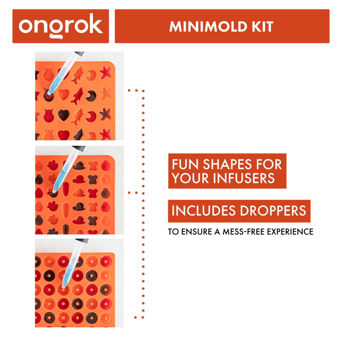 ongrok us Silicone Gummy Molds with Droppers