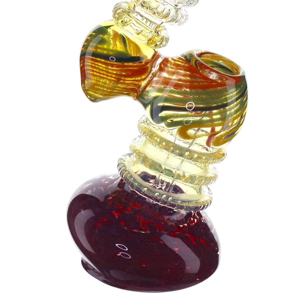 Himalayan Glass Glass Multi Worked Standing Bubbler