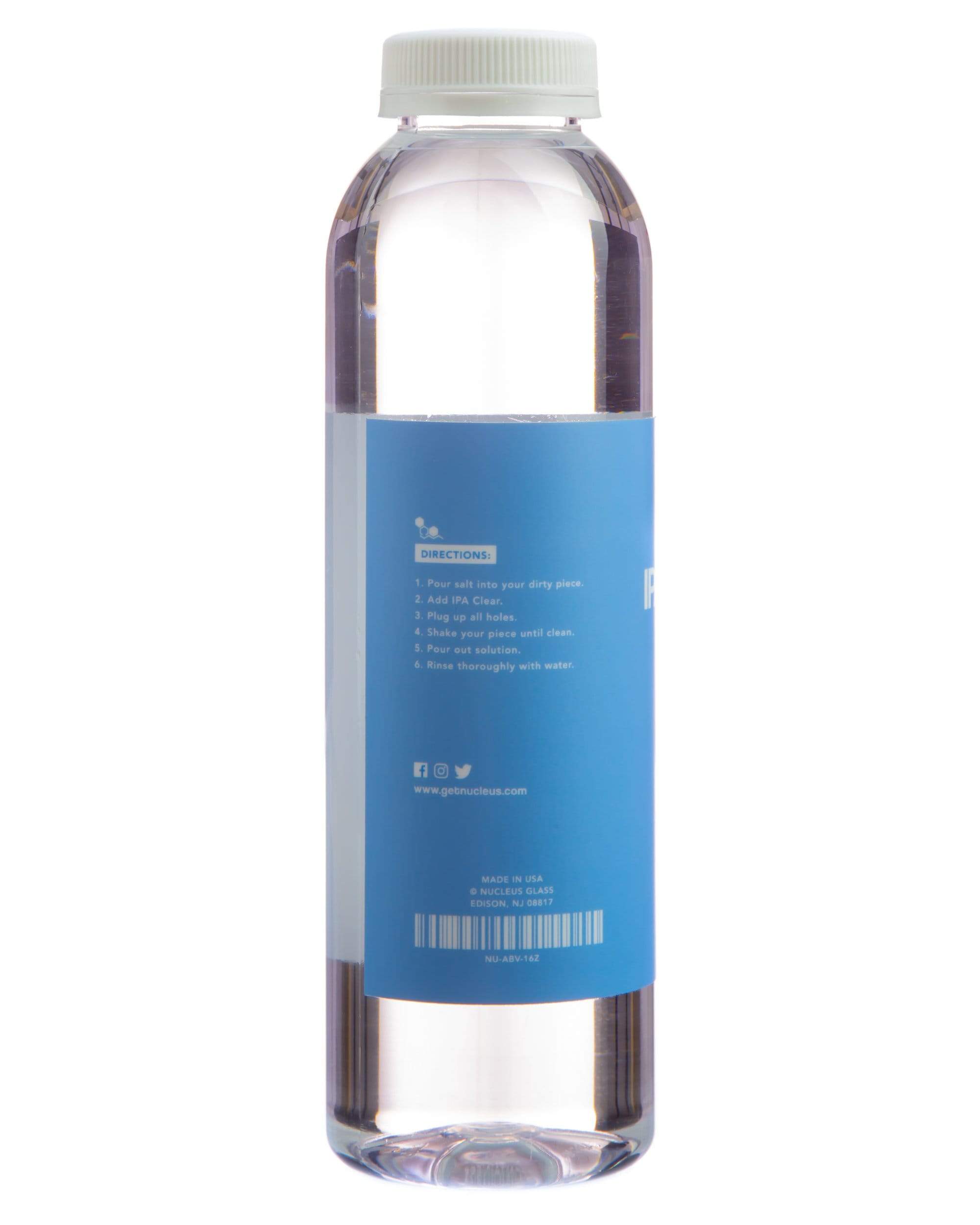 Front view of the Pure Isopropyl Alcohol bottle with white labeling and directions, positioned against a plain white background.
