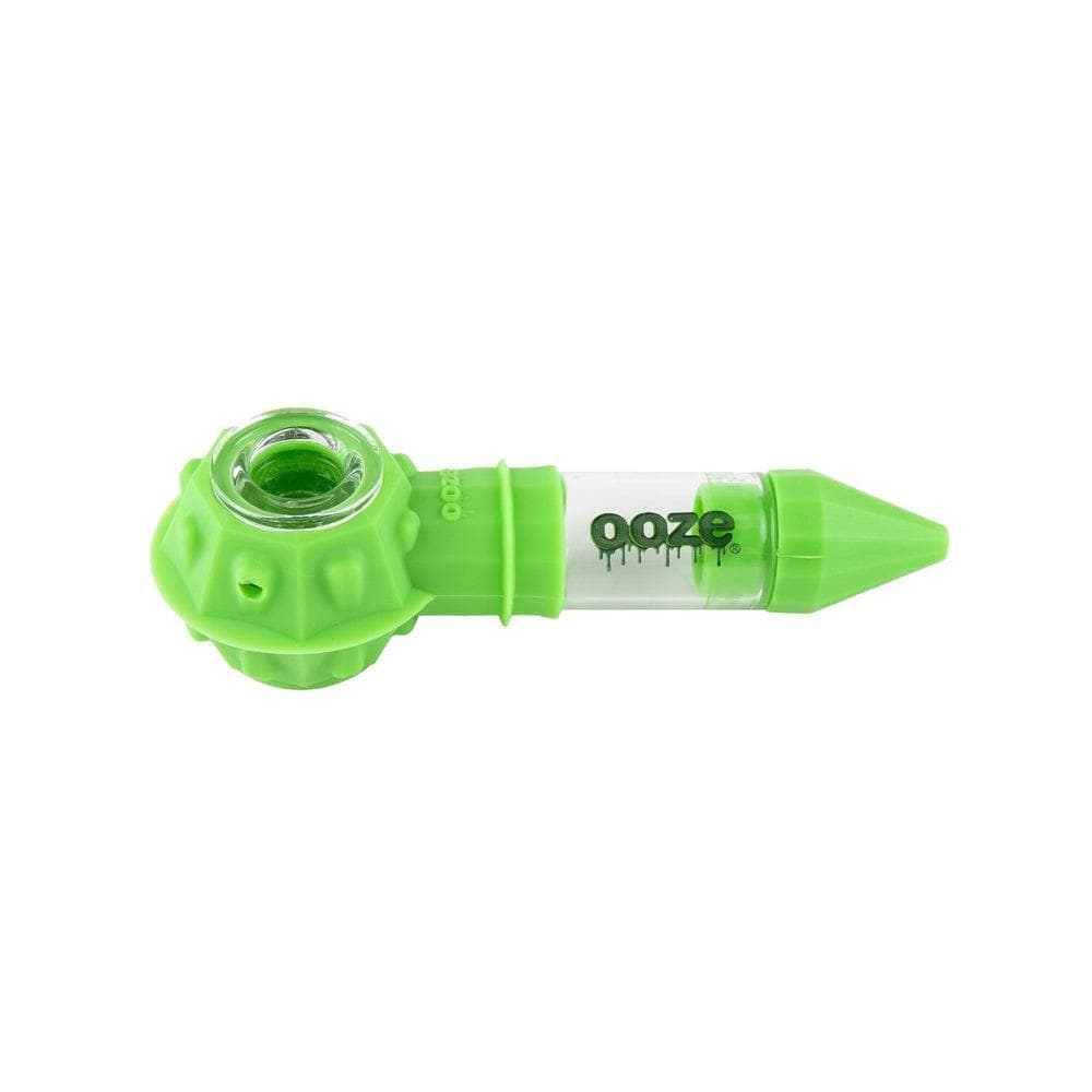 Ooze Silicone and Glass Green Ooze Bowser Silicone Glass Pipe