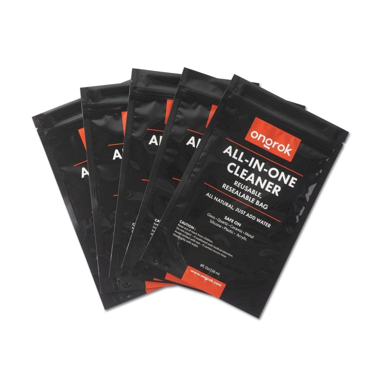 A close-up of the Onrok All-in-One Cleaner packaging, displaying text and branding details against a white background.