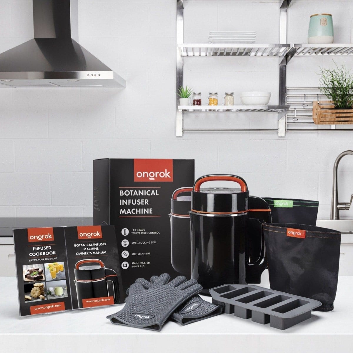 ONGROK Full Size / Black Large (Full-Size) Botanical Infuser Machine and Kit