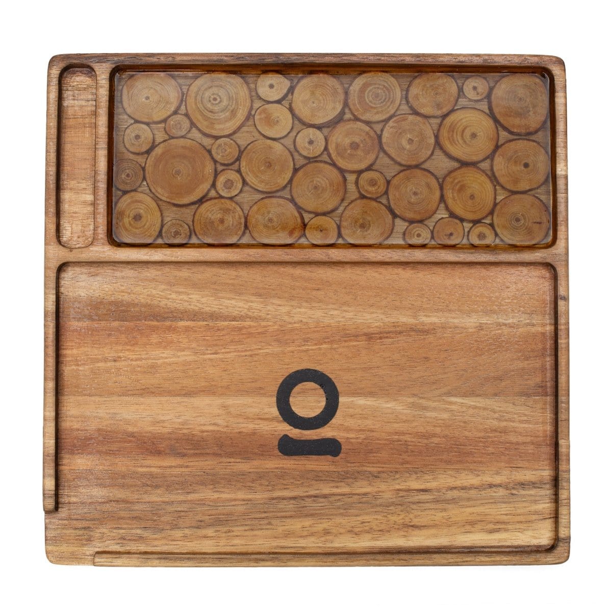 ONGROK Log Premium Natural Acacia Wood Tray | 9.5" x 9.5"