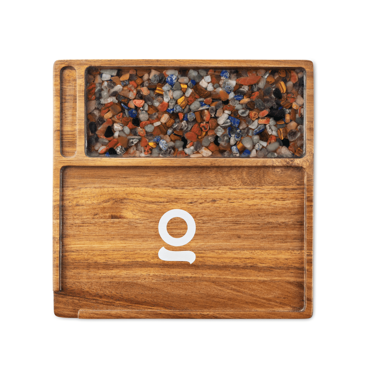 ONGROK Stone Premium Natural Acacia Wood Tray | 9.5" x 9.5"