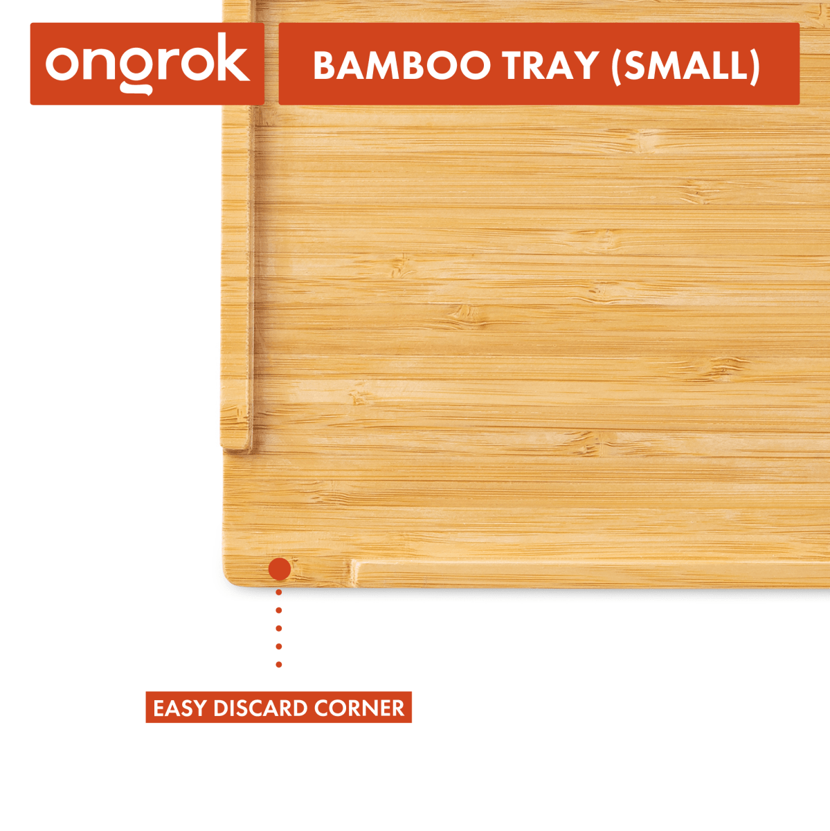 ONGROK Sustainable Small Bamboo Wood Tray