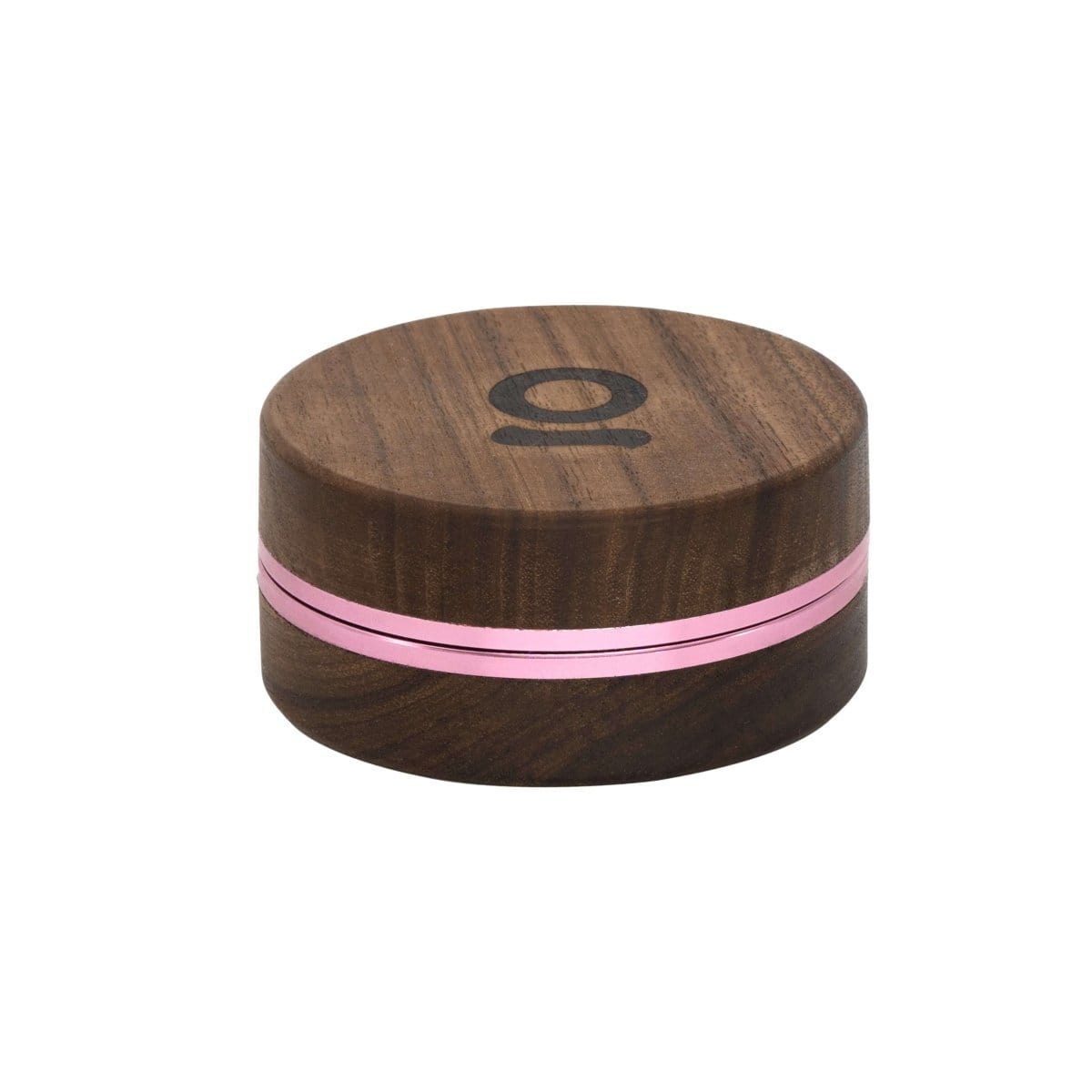 Front view of the 3 Inch, 2-Piece Walnut Grinder, showing a dark wood grinder with a two-part construction.