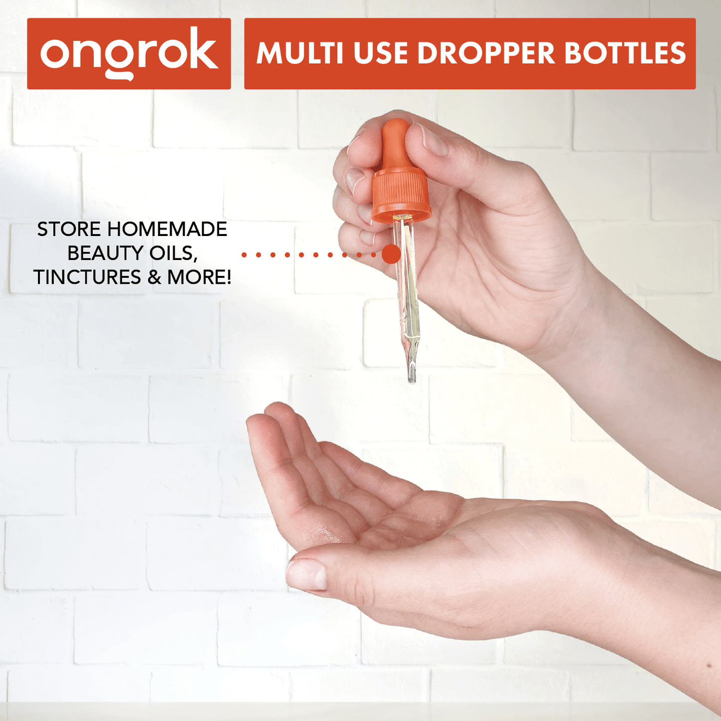 ONGROK USA Glass Dropper Jars, 6 pack