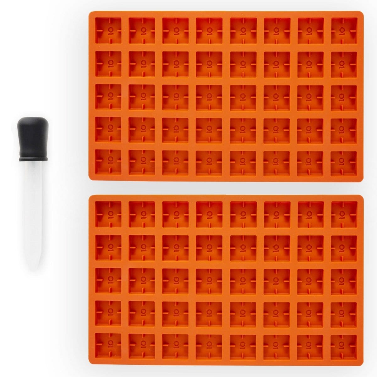 Overhead view of the Scored Gummy Molds, displaying multiple rectangular silicone molds arranged in a grid pattern.