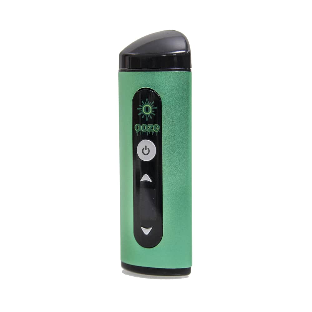 Front view of the Ooze Drought Dry Herb Vaporizer Kit, a sleek, handheld device with a matte finish.