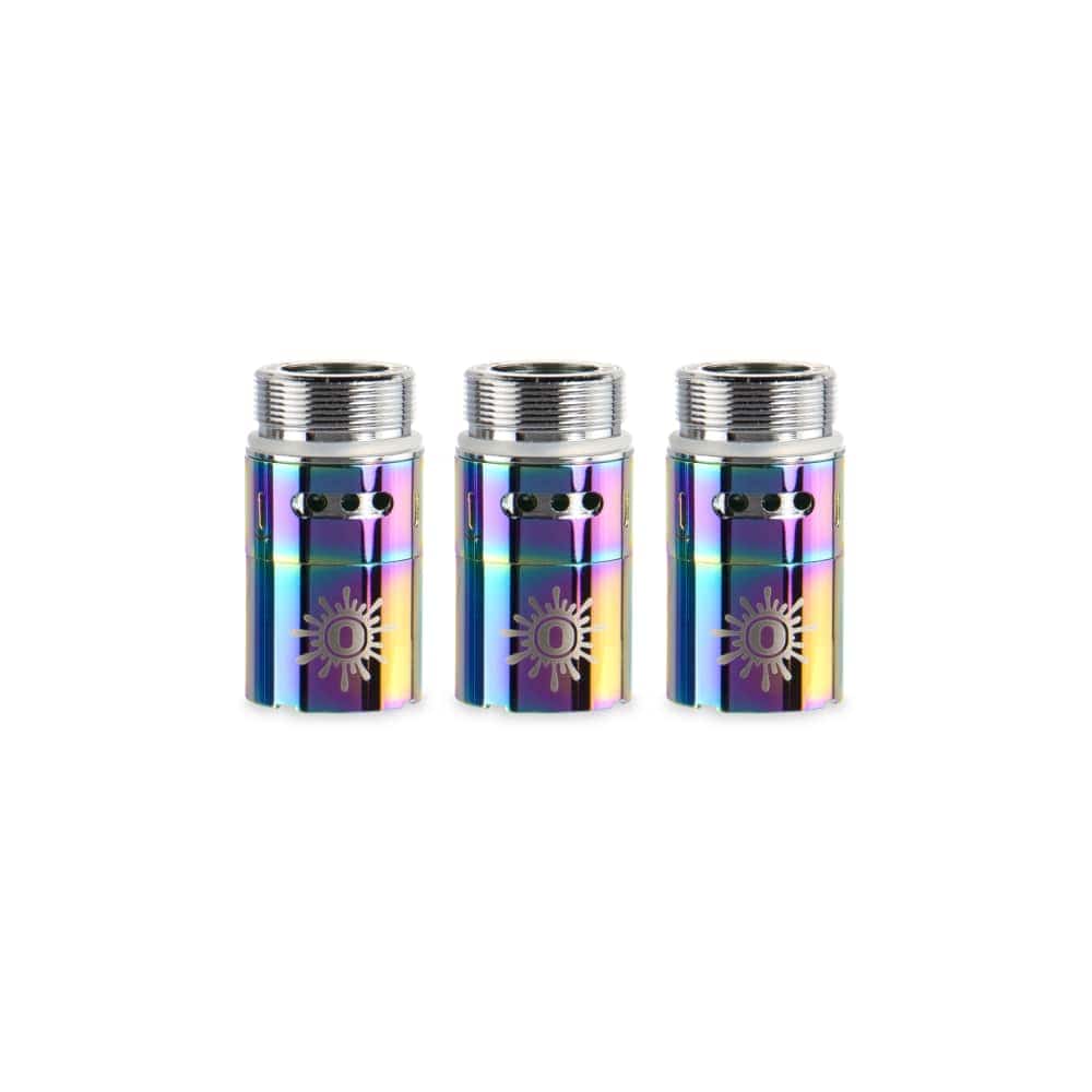Front view of the Ooze Fusion Atomizer Vape Battery, displaying a sleek, cylindrical design on a plain white background.