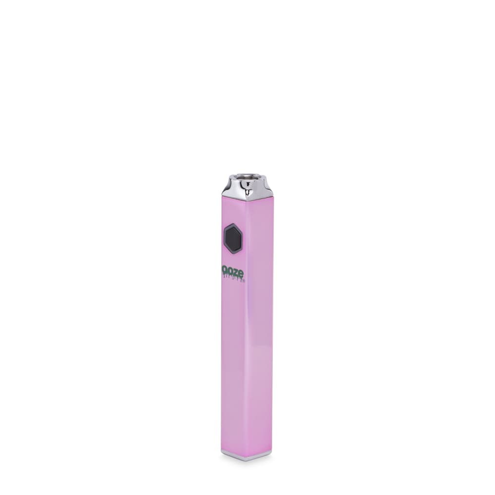 A studio shot of the Ooze Quad 510 Thread 500 mAh Square Vape Pen Battery, showing the sleek, square black design against a plain white backdrop.