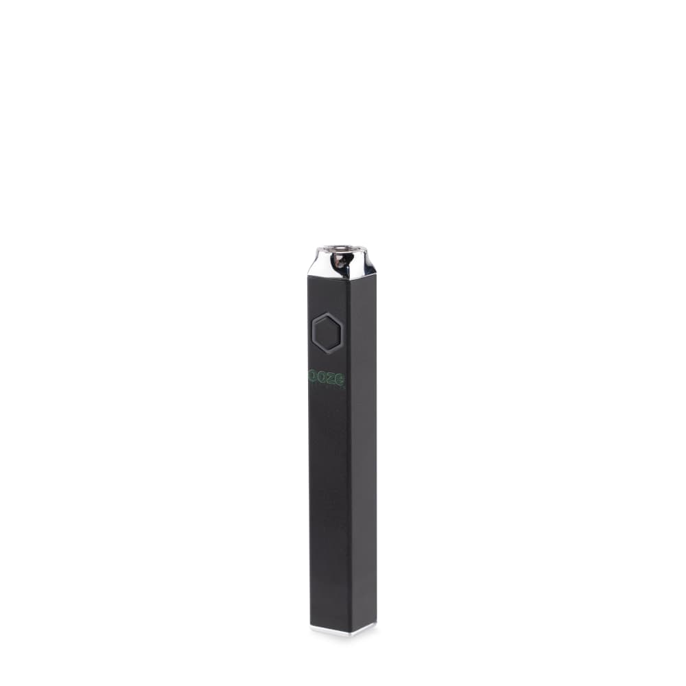 A studio shot of the Ooze Quad 510 Thread 500 mAh Square Vape Pen Battery, angled slightly against a plain white backdrop.