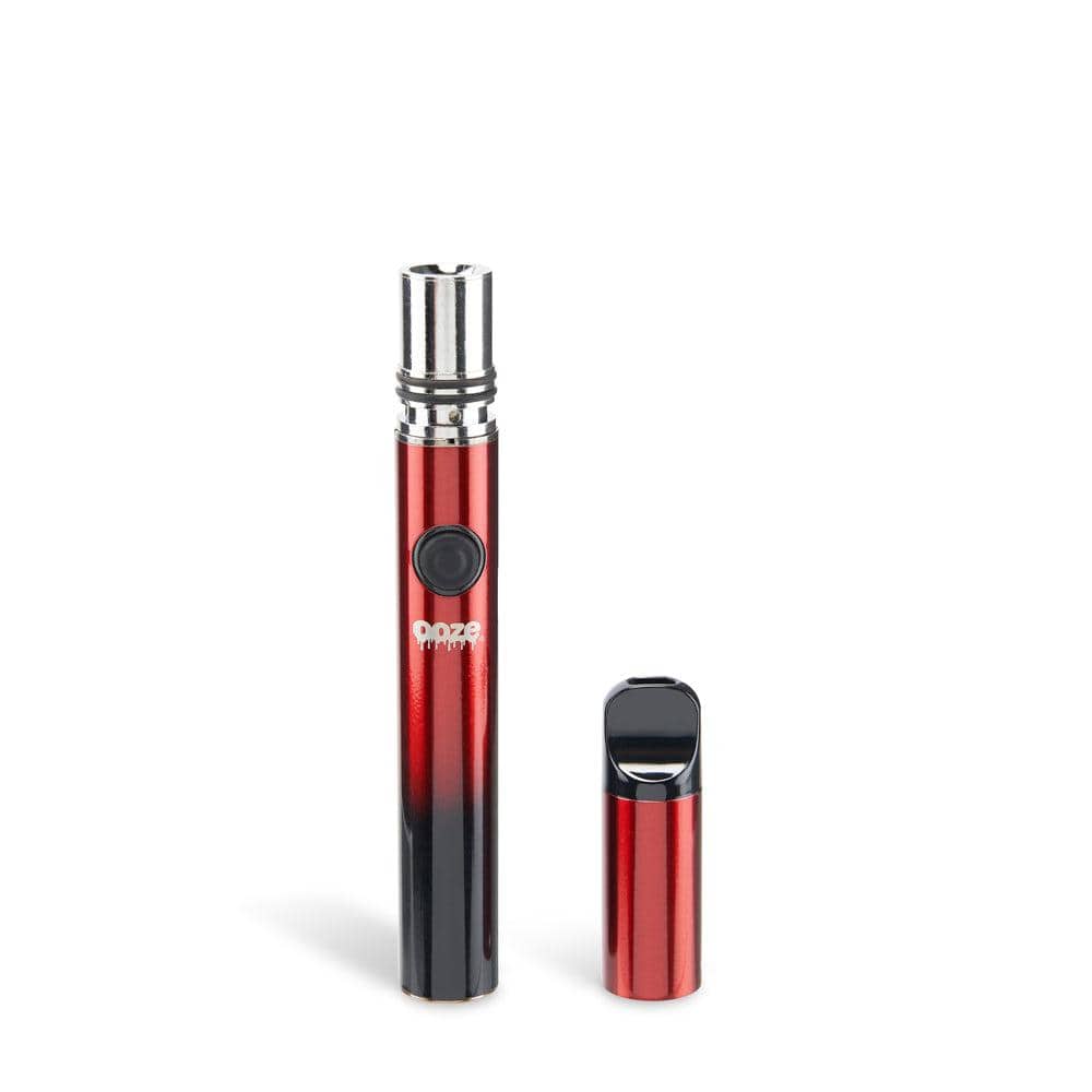 A sleek, silver Ooze Signal 650 mAh Concentrate Vaporizer Pen is shown in a studio shot with a clean, minimalist aesthetic.