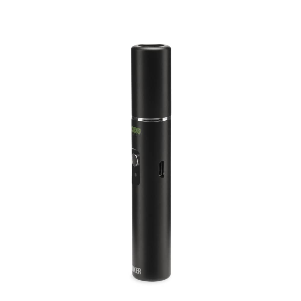 A studio shot of the Ooze Tanker 510 Thread Thermal Chamber Vaporizer Battery, displaying its sleek, cylindrical black design.