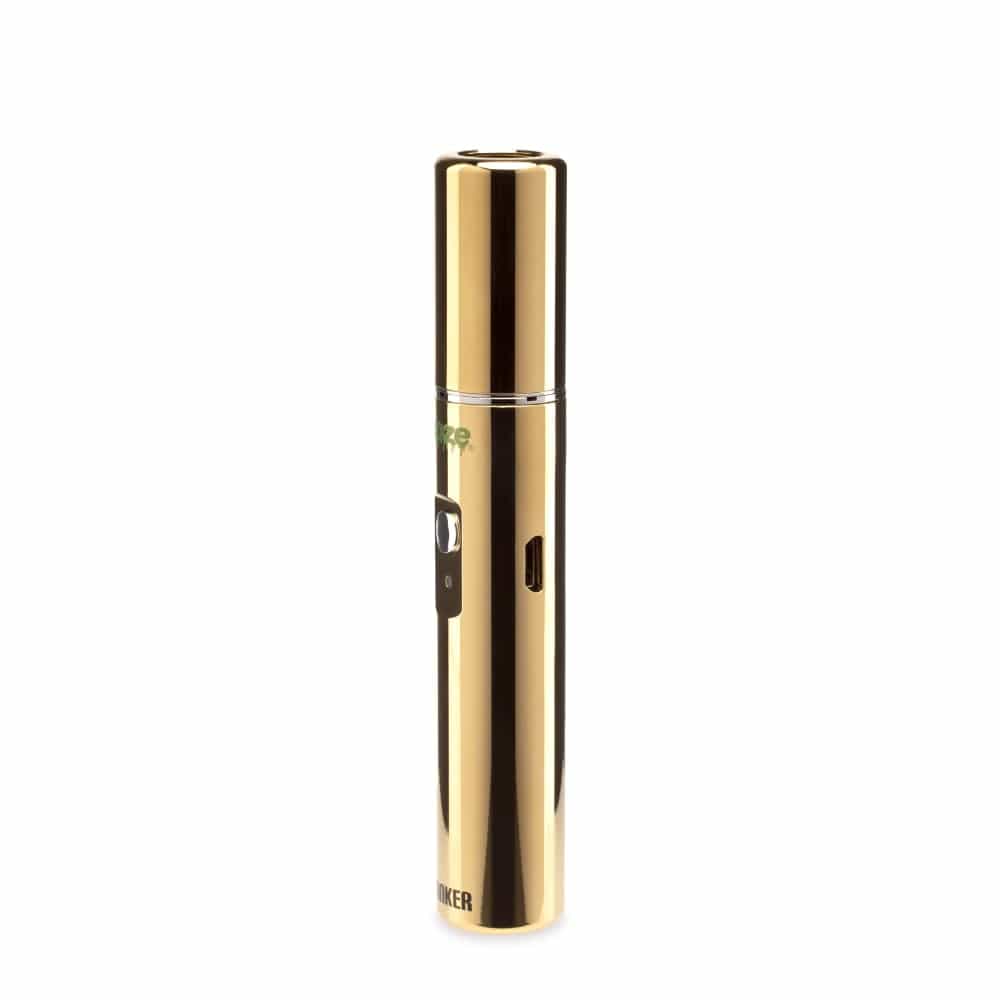 A studio shot of the Ooze Tanker 510 Thread Thermal Chamber Vaporizer Battery, displaying its sleek, cylindrical shape and metallic finish.