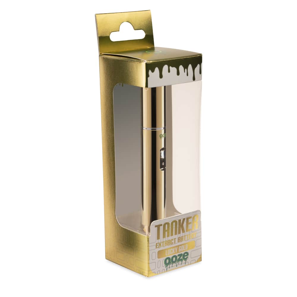 Front view of the Ooze Tanker 510 Thread Thermal Chamber Vaporizer Battery, showcasing its sleek, cylindrical shape against a plain white background.