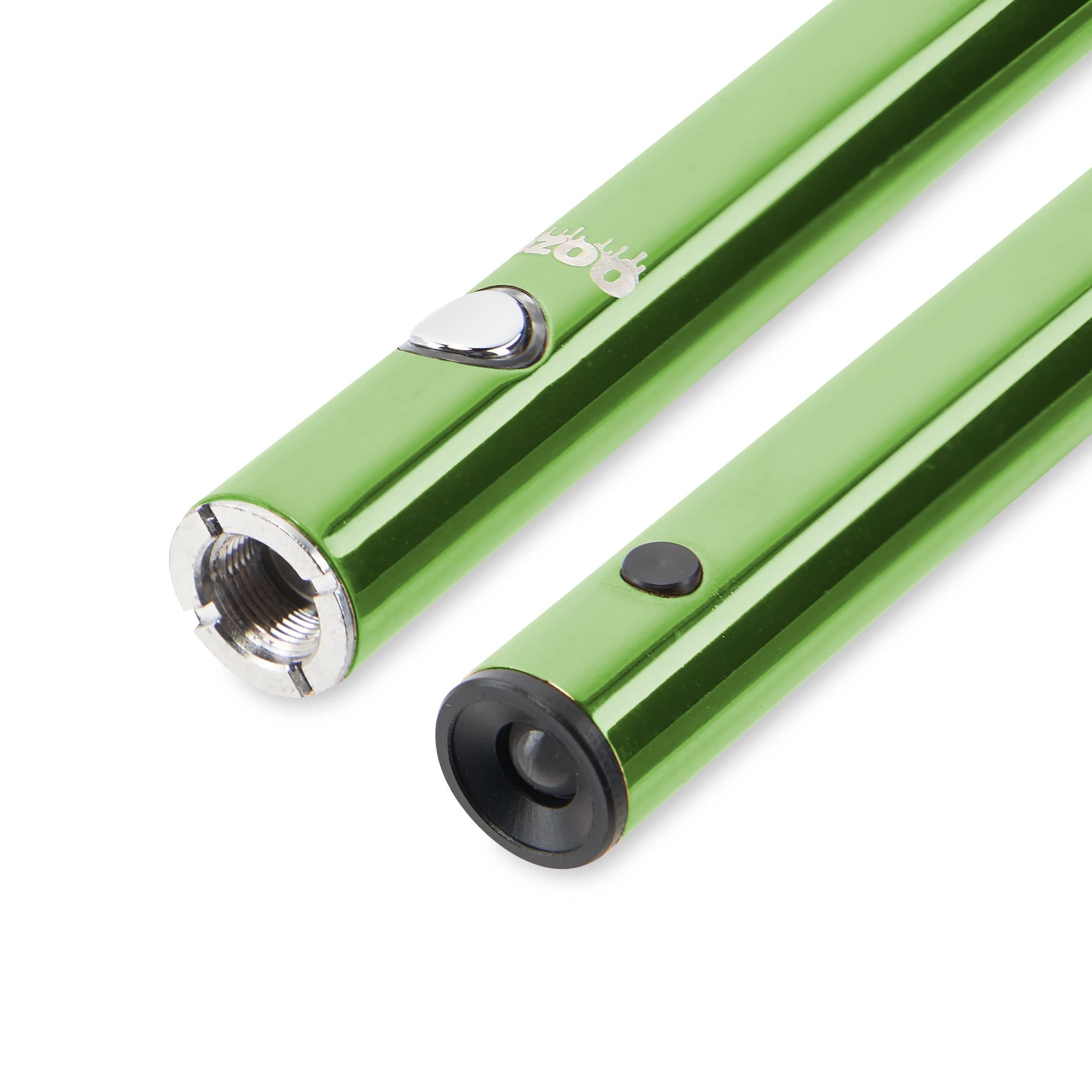 A close-up angled view of the Ooze Wink 290 mAh Vape Battery Flashlight, showcasing its metallic finish and cylindrical shape.