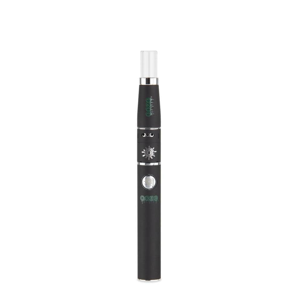 A studio shot of the Ooze Fusion Atomizer Vape Battery, showing a silver, cylindrical device against a plain white background.