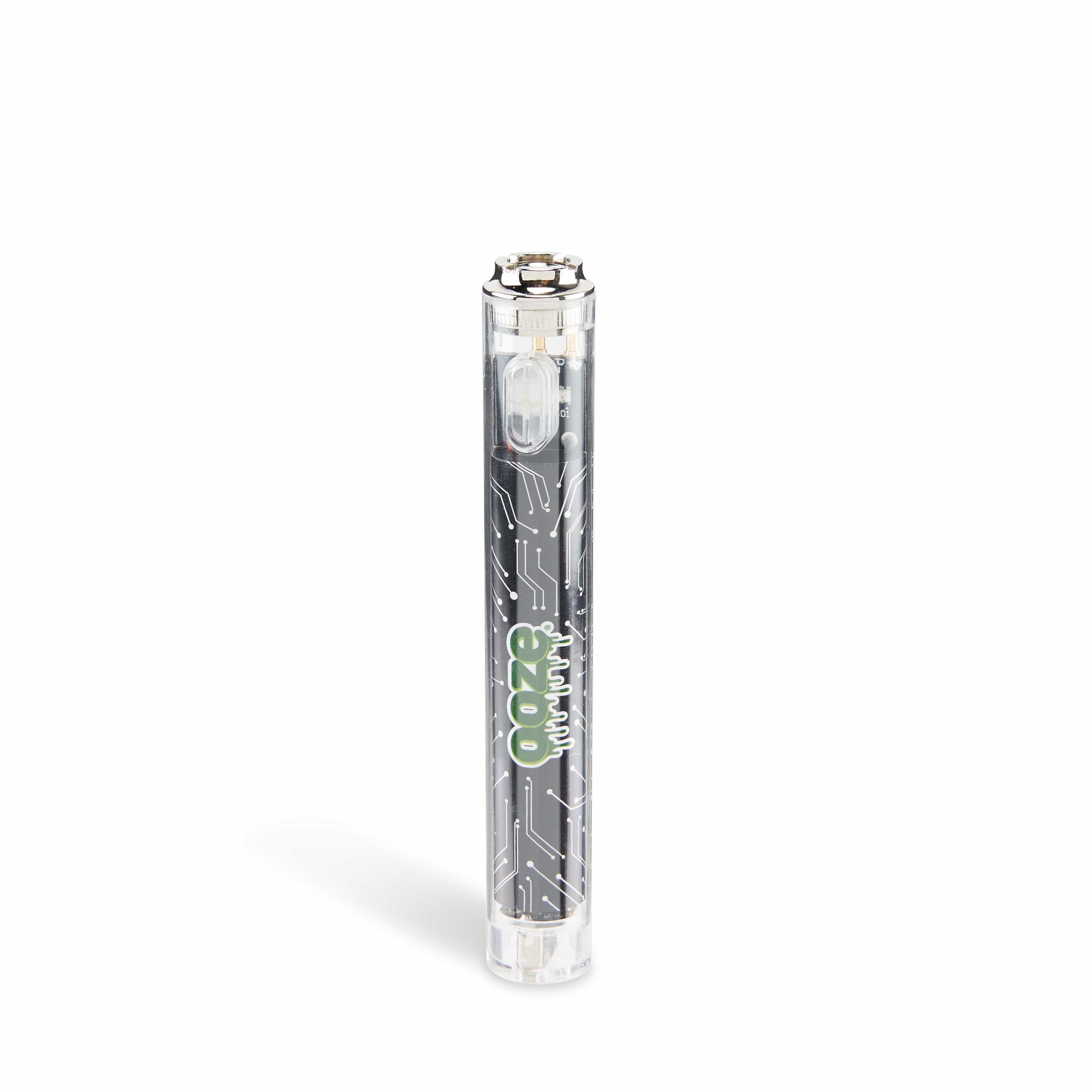 Ooze Batteries and Vapes Panther Black Slim Clear Series Transparent 510 Vape Battery