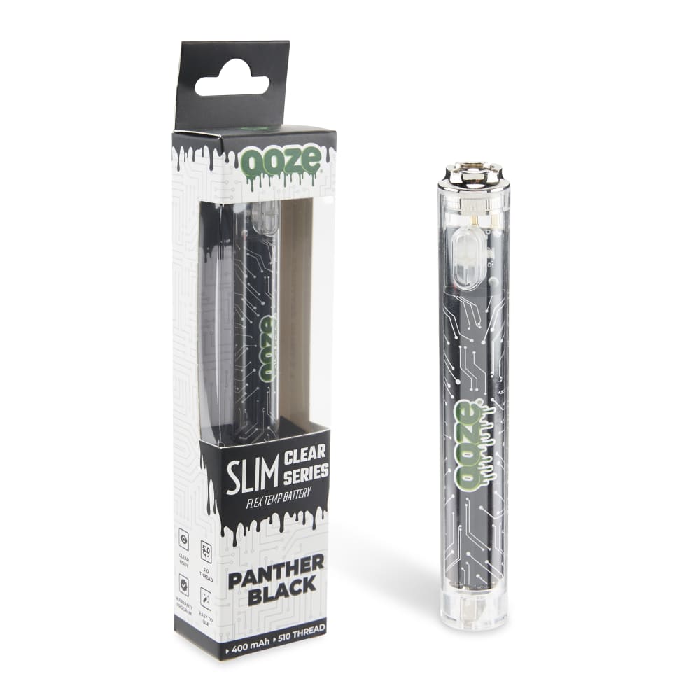 Ooze Batteries and Vapes Slim Clear Series Transparent 510 Vape Battery