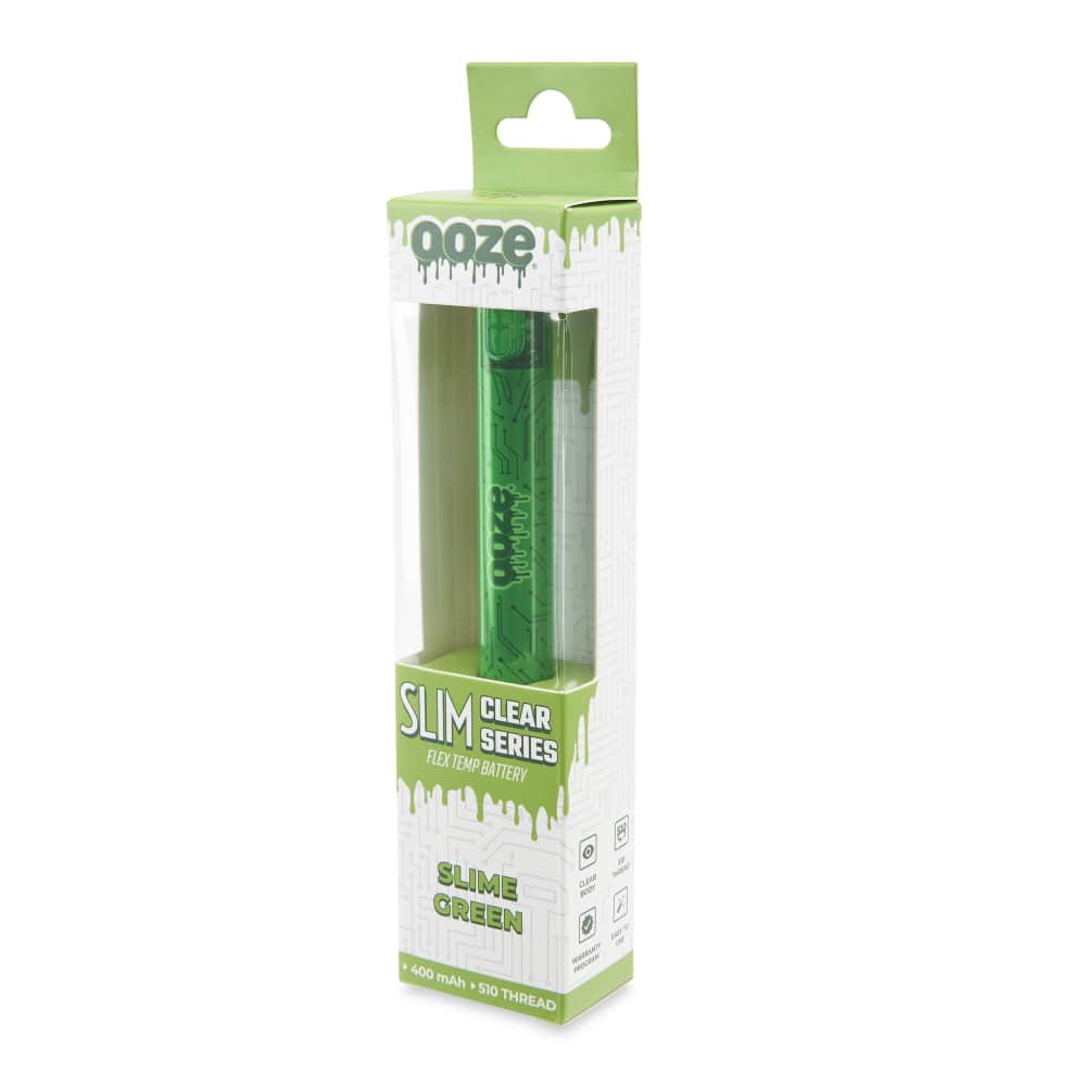 Ooze Batteries and Vapes Slim Clear Series Transparent 510 Vape Battery