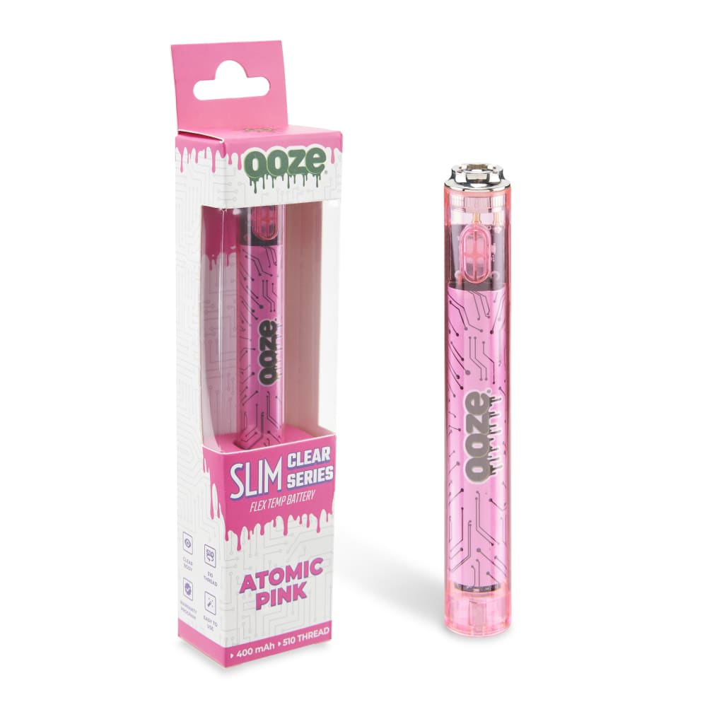 Ooze Batteries and Vapes Slim Clear Series Transparent 510 Vape Battery