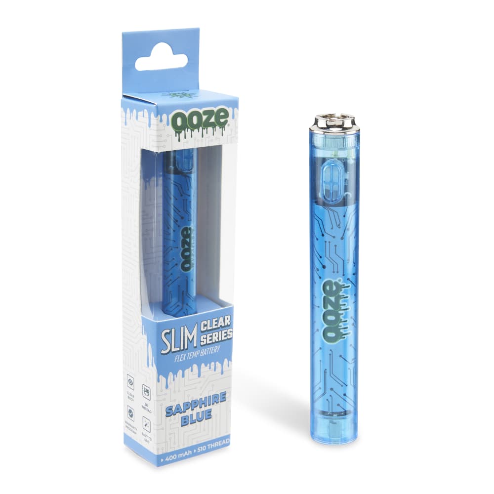Ooze Batteries and Vapes Slim Clear Series Transparent 510 Vape Battery