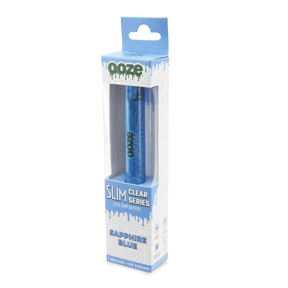 Ooze Batteries and Vapes Slim Clear Series Transparent 510 Vape Battery