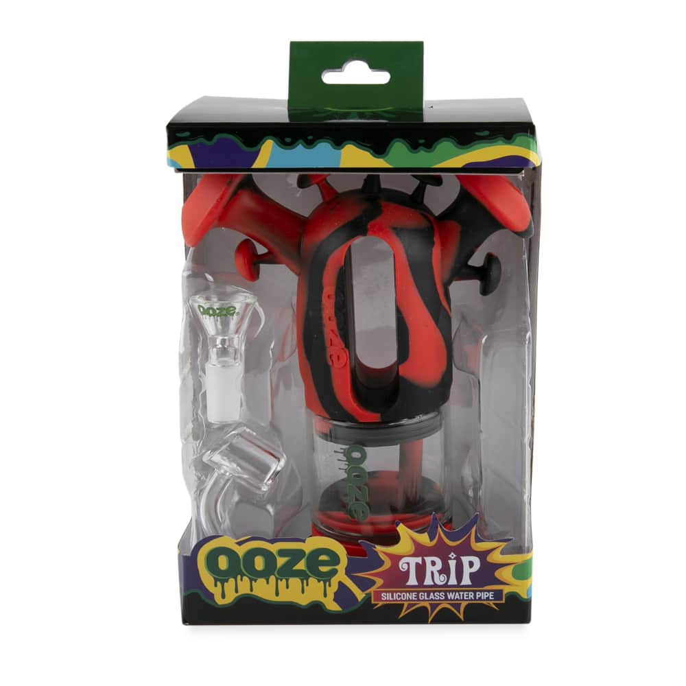 Ooze Silicone and Glass Trip Pipe Silicone Bubbler