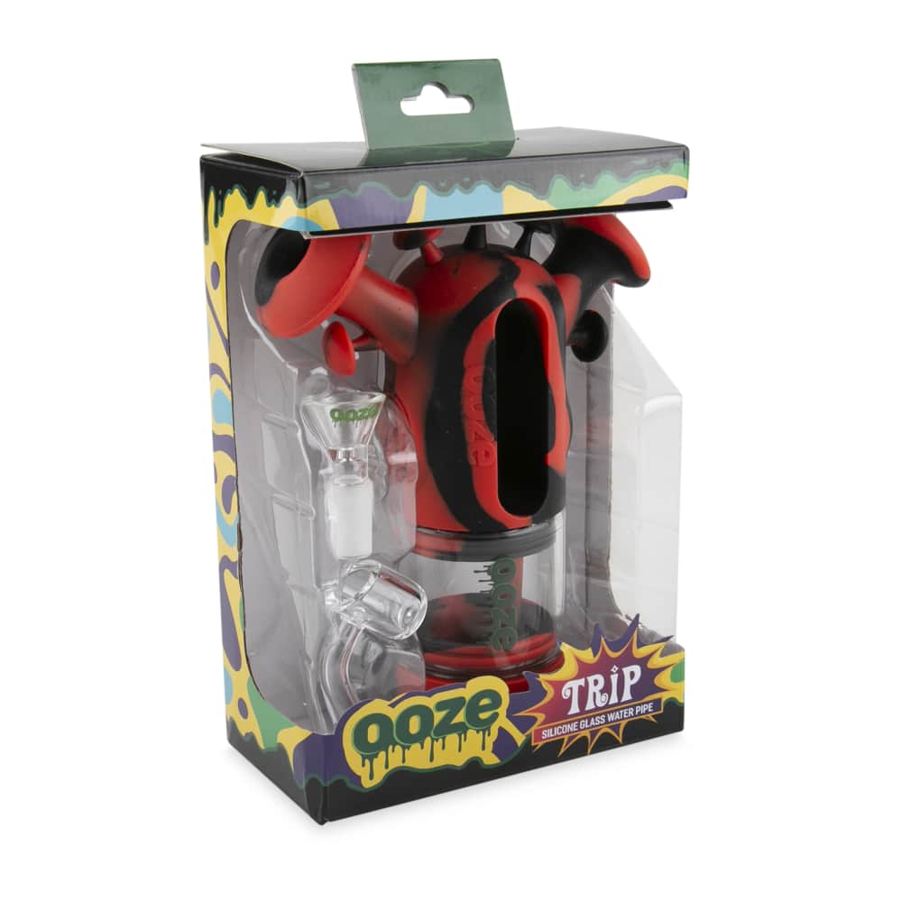 Ooze Silicone and Glass Trip Pipe Silicone Bubbler