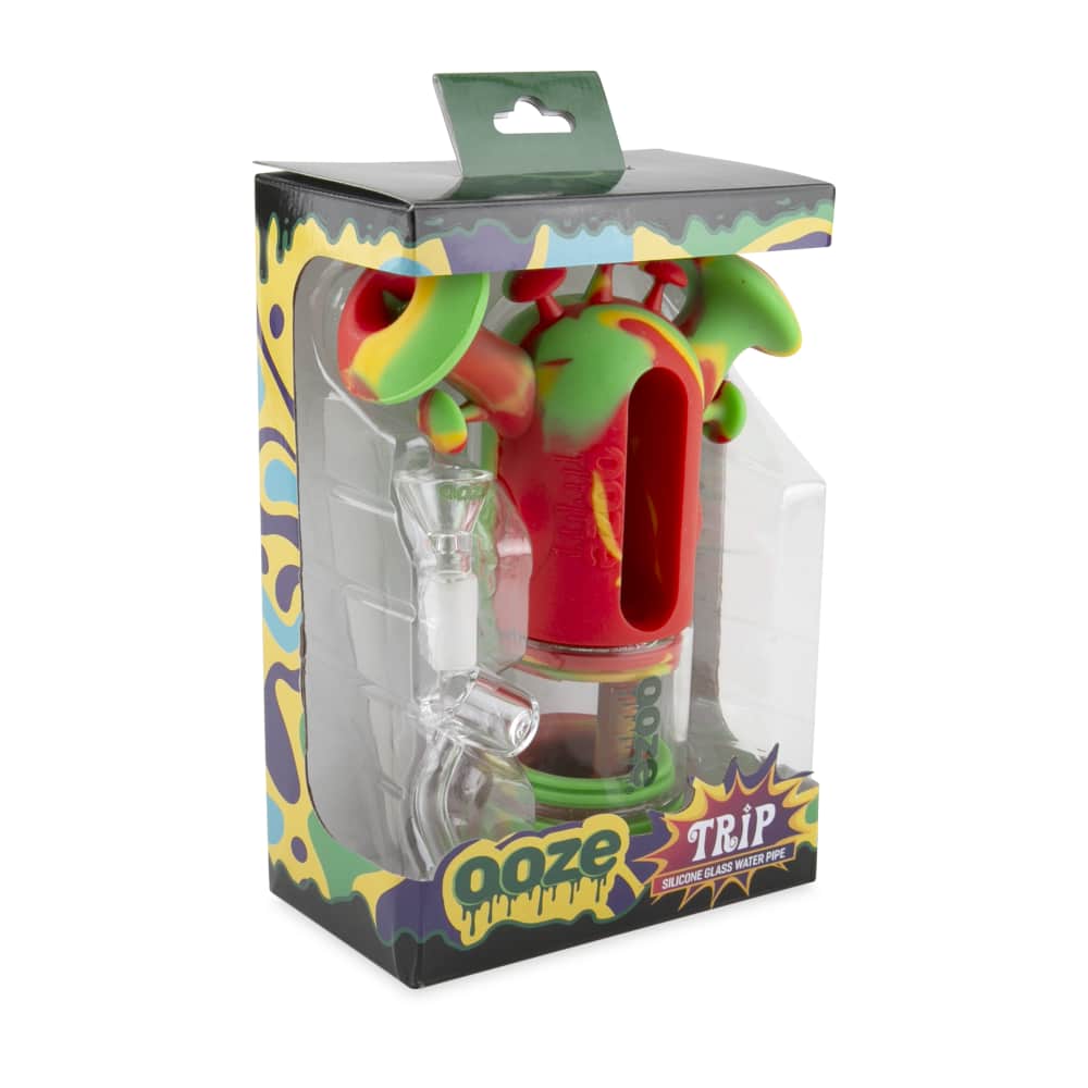 Ooze Silicone and Glass Trip Pipe Silicone Bubbler