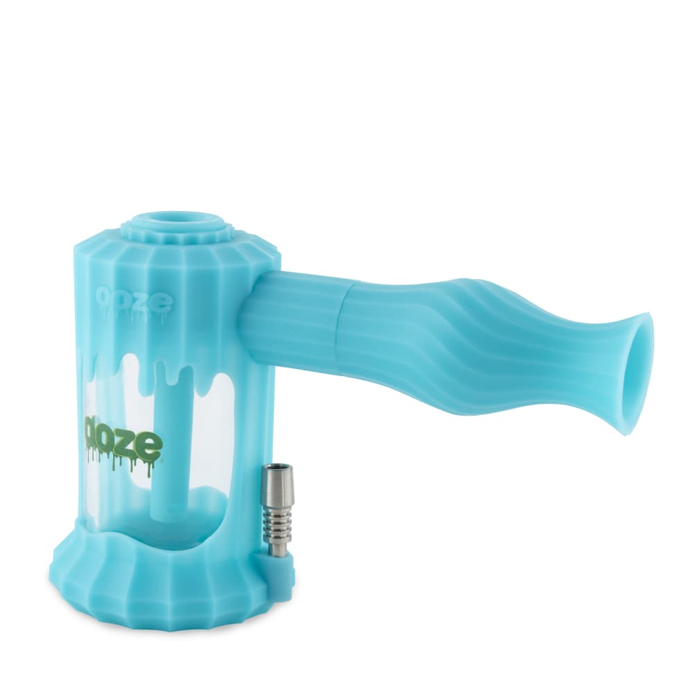 Front view of the Ooze Clobb Silicone Water Pipe and Dab Straw, showcasing its unique, sculpted design against a plain white background.