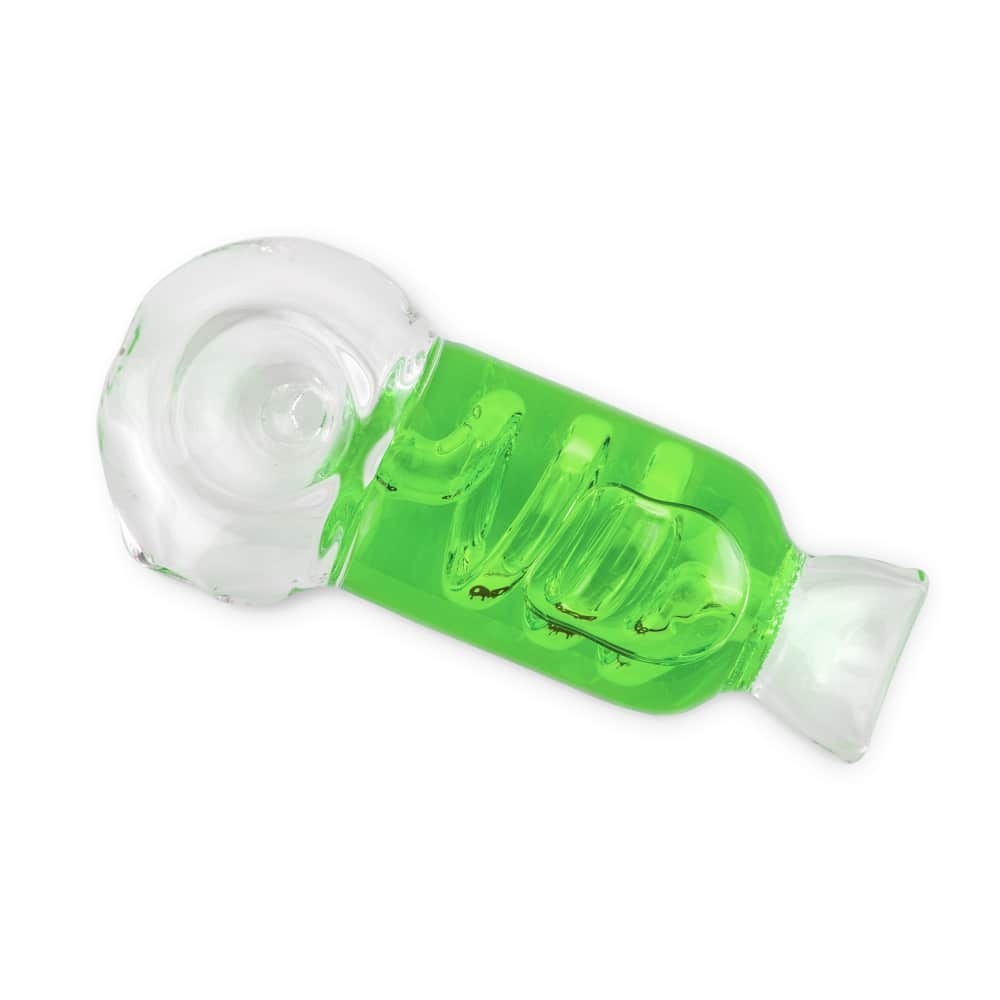 A side view of the Ooze Cryo Freezable Glycerin Glass Bowl, showing its clear glass construction and glycerin-filled chamber.