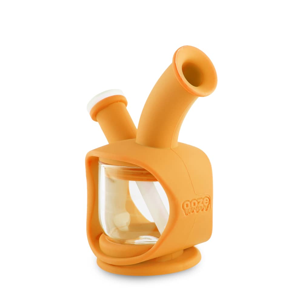 Front view of the Ooze Kettle Silicone Bubbler, showcasing its compact, kettle-shaped design and smooth, rounded form.