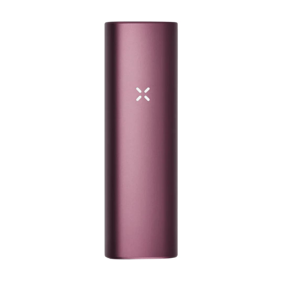 Front view of the Pax Plus Vaporizer Complete Kit, a sleek, metallic purple device shown against a plain white backdrop.