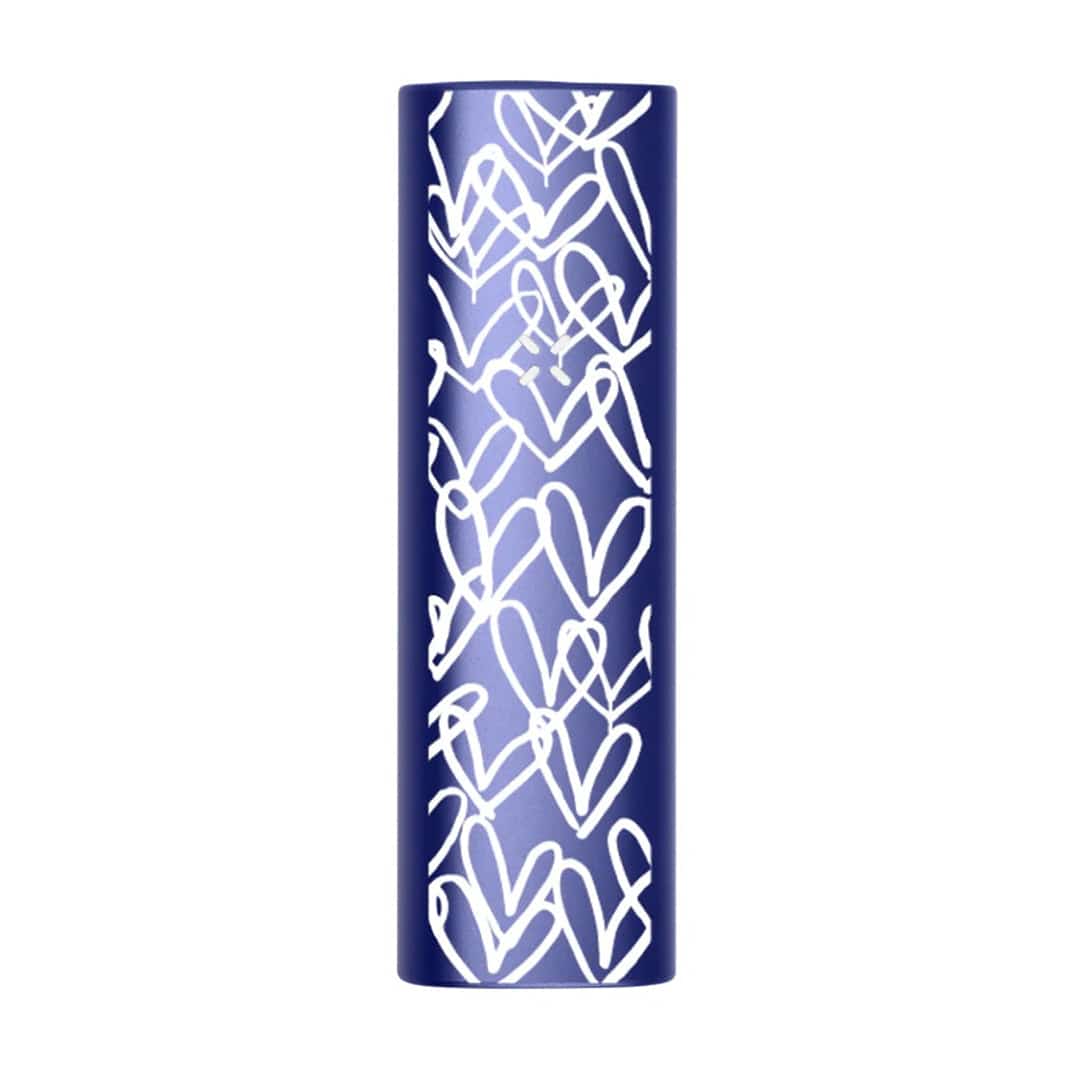 Front view of the Pax Plus Vaporizer Complete Kit, showcasing its sleek, metallic silver finish and compact design.