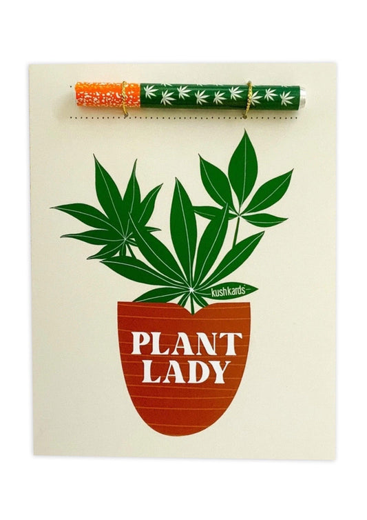 KushKards Greeting Card One Hitter Kard 🪴Plant Lady Cannabis Greeting Card