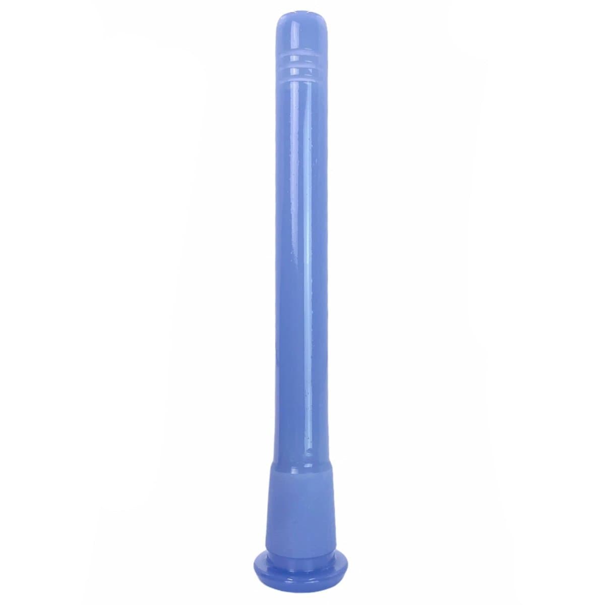Centered front view of a mint Prism Downstems tube standing vertically against a white background, showing its glossy rounded top and flared base.