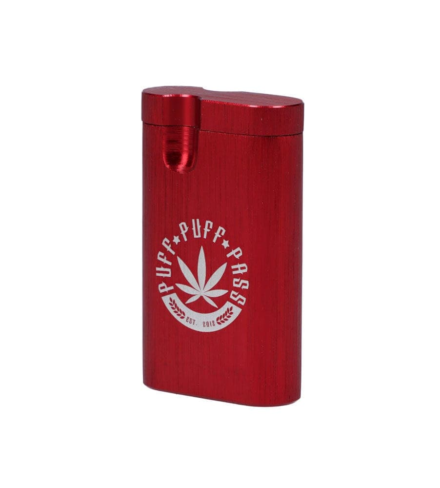 A side view of the Aluminum Dugouts, showcasing its sleek, metallic finish and minimalist rectangular shape against a plain background.