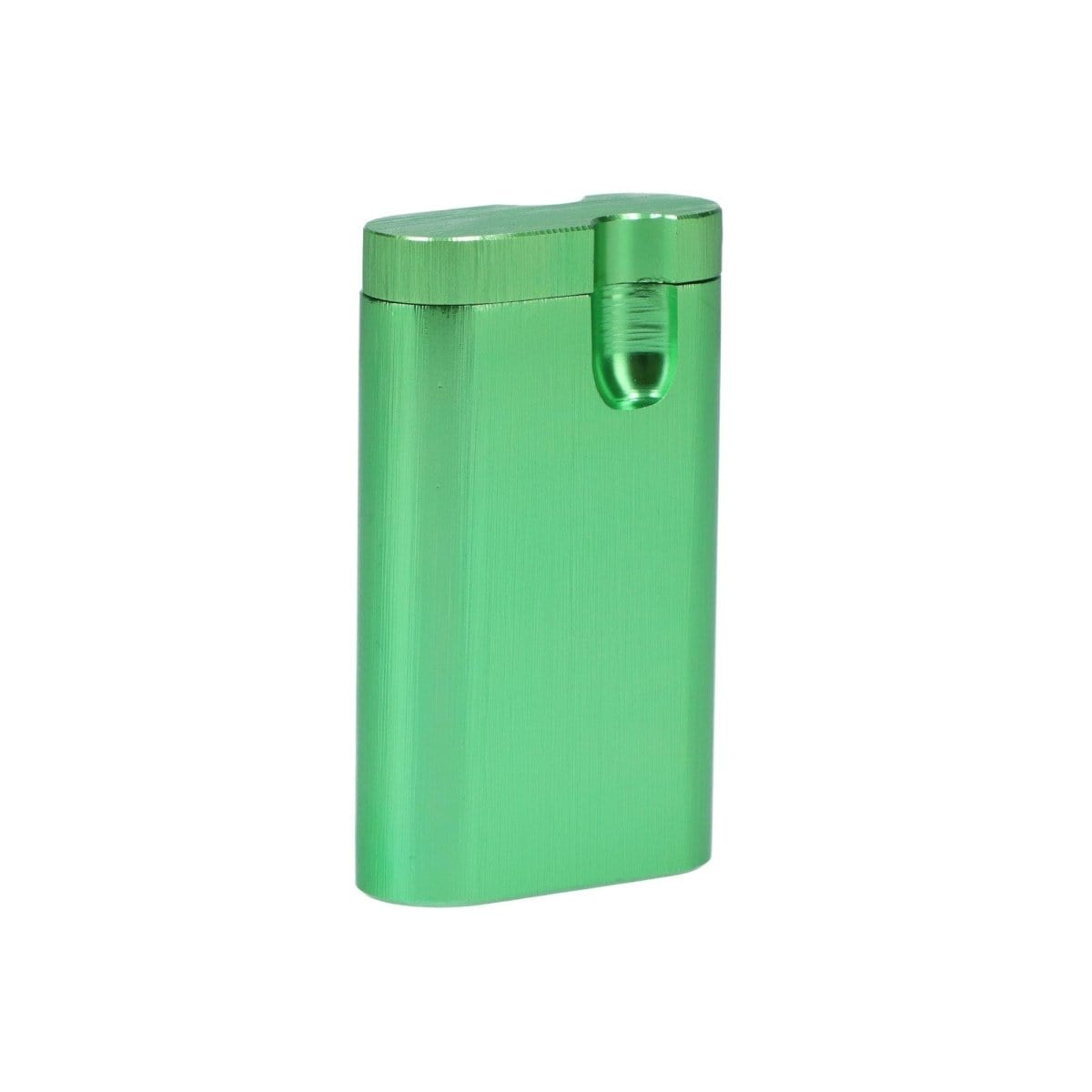 A studio shot of the Aluminum Dugouts, showing a sleek, metallic dugout from a slightly angled perspective against a clean white background.