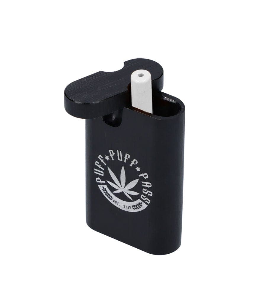 A close-up, angled view of the Aluminum Dugouts, featuring a sleek, dark-colored, rectangular dugout with a visible metallic accent.