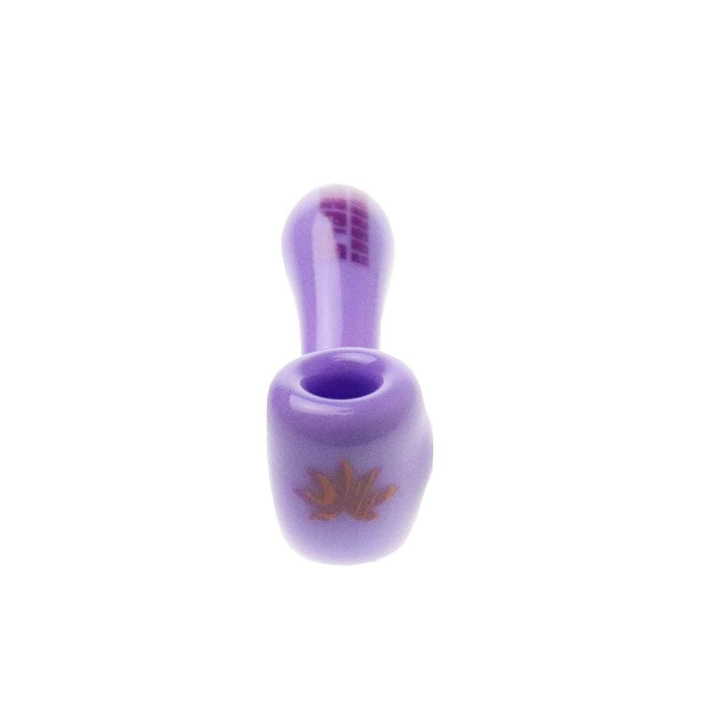 A side view of the 4" Sherlock Hand Pipe, showcasing its curved design and smooth finish against a plain white background.