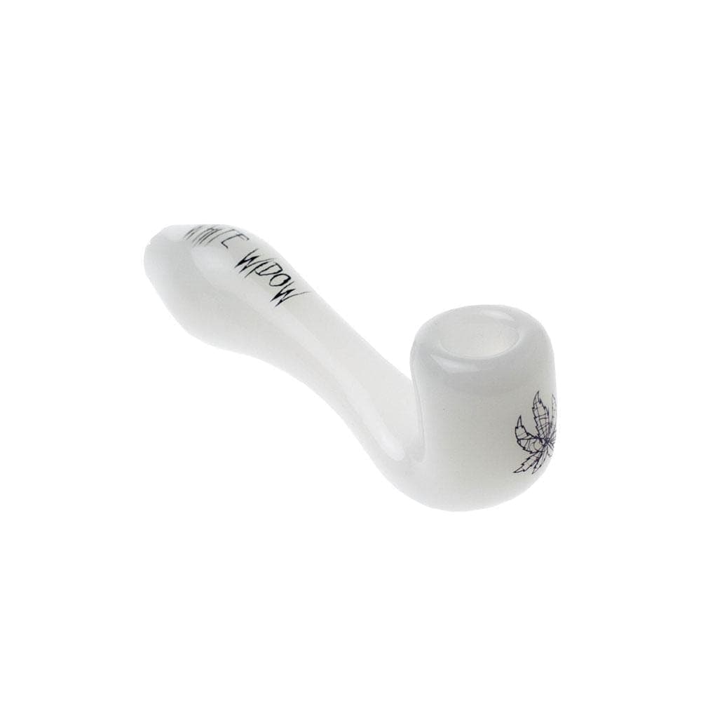 A side view of the 4" Sherlock Hand Pipe, showcasing its classic curved shape and smooth finish.