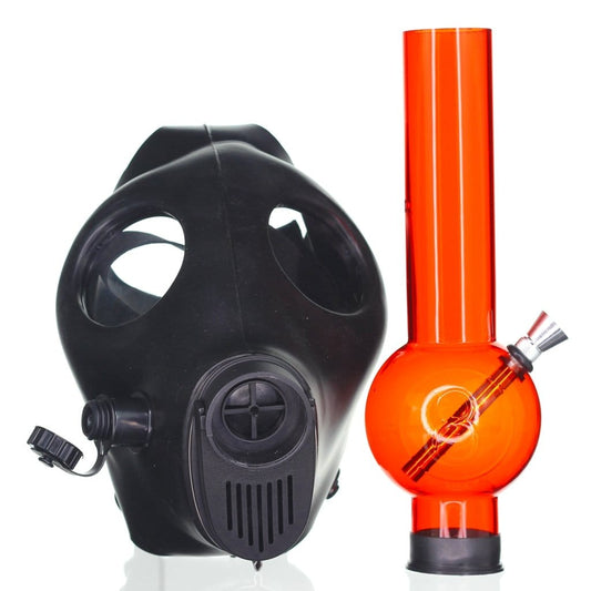 Benext Generation Glass Red Orange Quarantine Gas Mask 001-GAS-MASK-BONG-RED