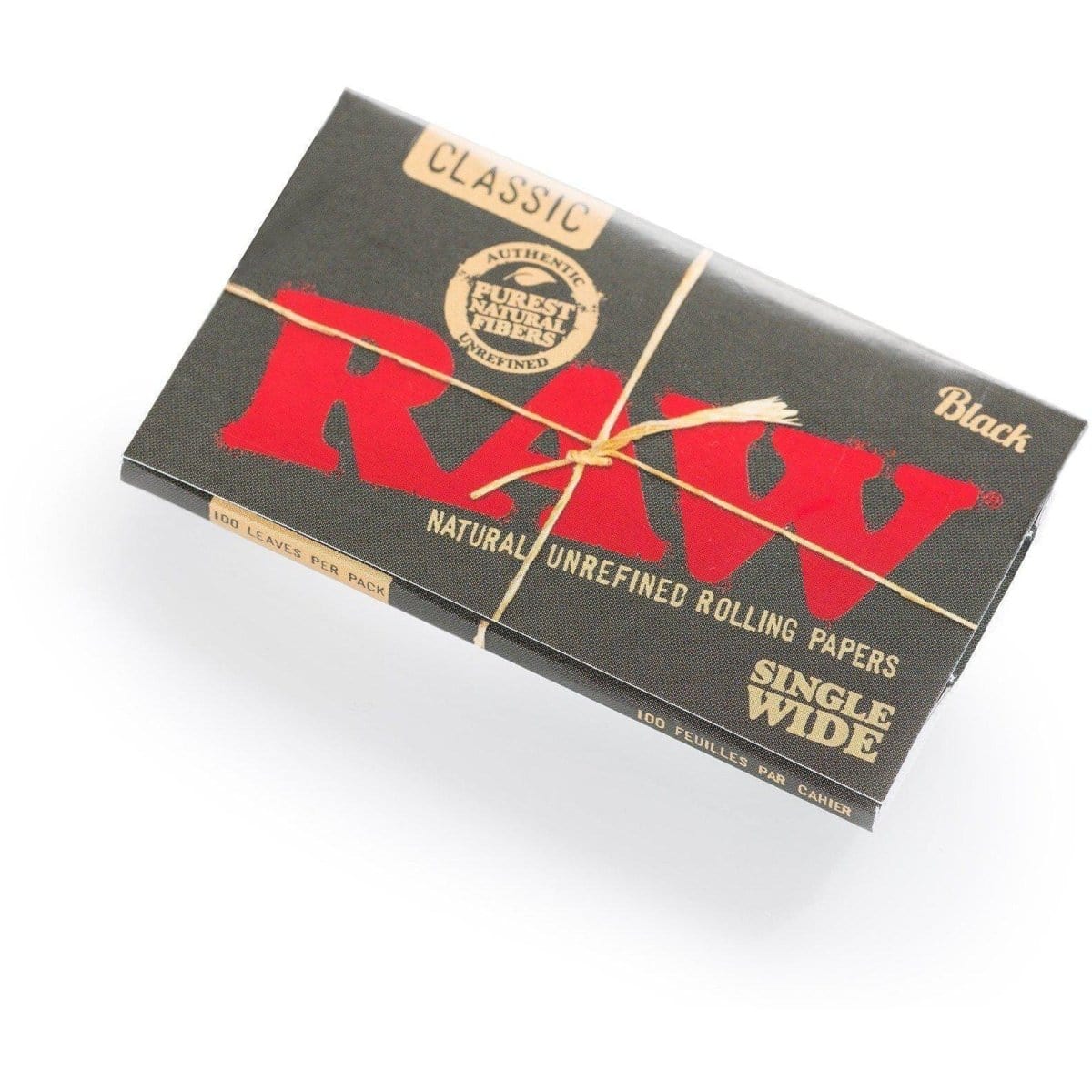 HBI Papers RAW Black Single Wide Rolling Papers