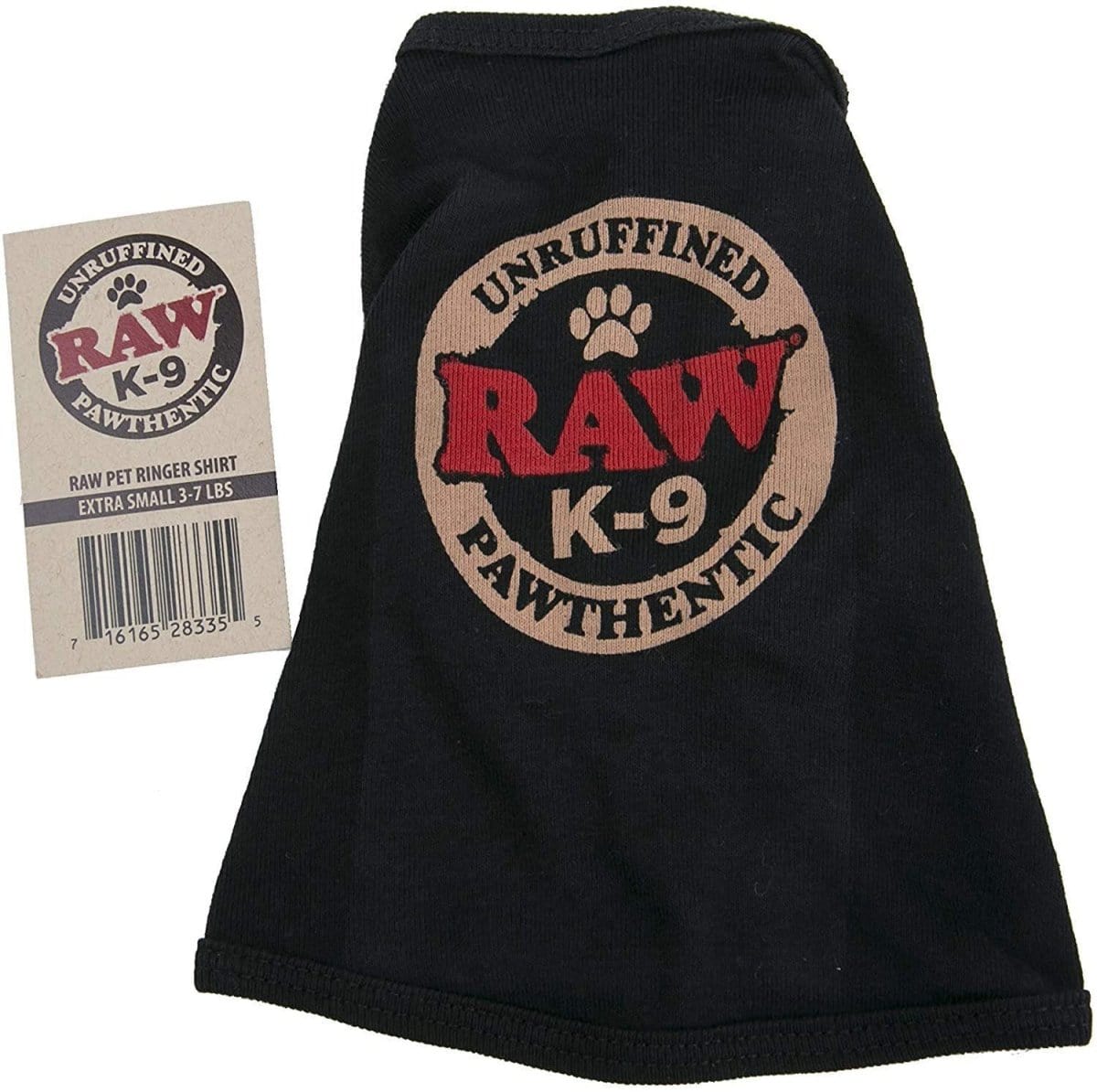 HBI Clothing XS RAW K9 Ringer Tee for Dogs