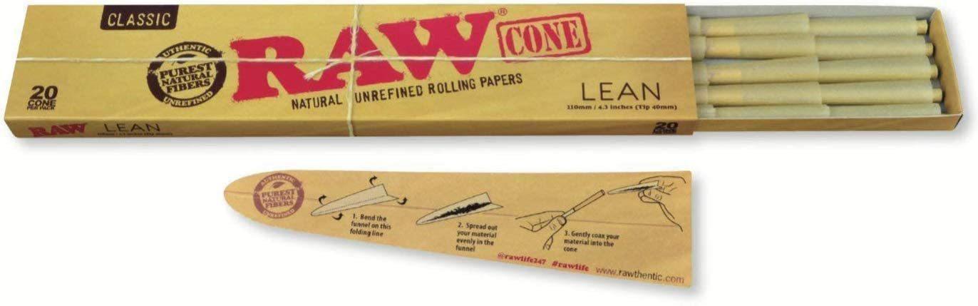 HBI Papers RAW Lean 20 Pre-rolled Cone Pack