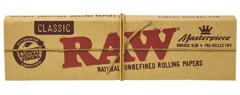 HBI Papers King Size Raw "Masterpiece" Papers + Prerolled Tips