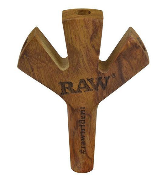 HBI Accessory RAW Trident Wooden Cig Holder 500-RAWTRIDENT